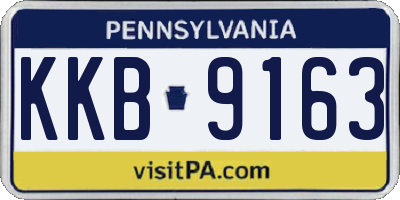PA license plate KKB9163