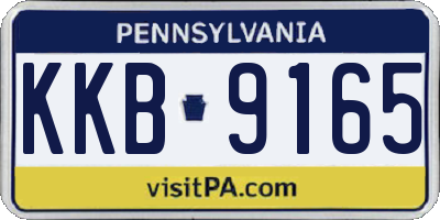 PA license plate KKB9165