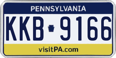 PA license plate KKB9166