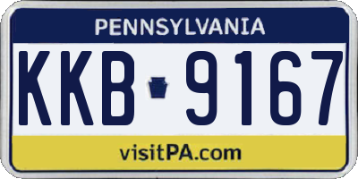 PA license plate KKB9167