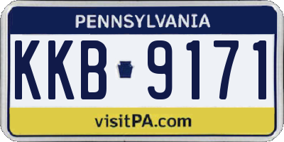 PA license plate KKB9171