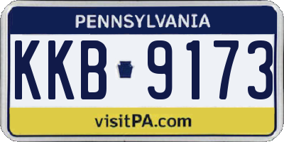 PA license plate KKB9173