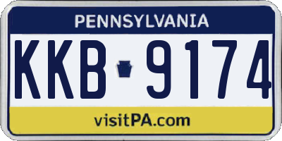 PA license plate KKB9174