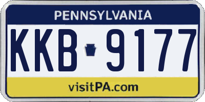 PA license plate KKB9177