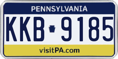 PA license plate KKB9185