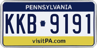 PA license plate KKB9191