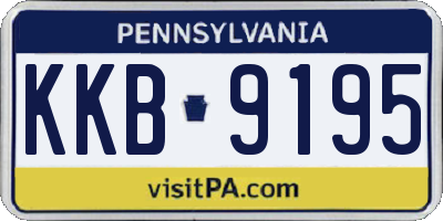 PA license plate KKB9195