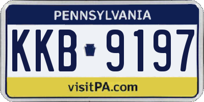 PA license plate KKB9197