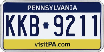PA license plate KKB9211