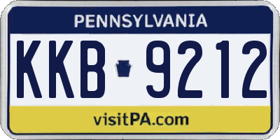 PA license plate KKB9212