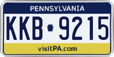 PA license plate KKB9215