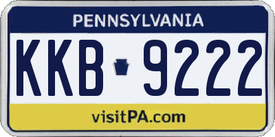 PA license plate KKB9222