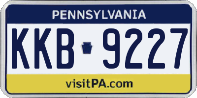 PA license plate KKB9227