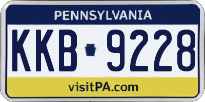 PA license plate KKB9228