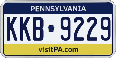 PA license plate KKB9229