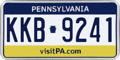 PA license plate KKB9241