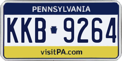 PA license plate KKB9264