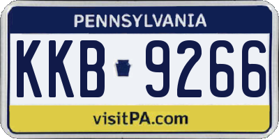PA license plate KKB9266