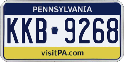 PA license plate KKB9268