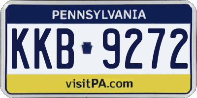 PA license plate KKB9272