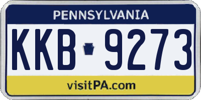 PA license plate KKB9273