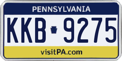 PA license plate KKB9275