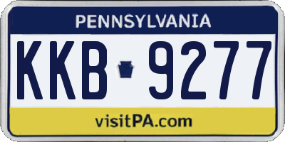 PA license plate KKB9277