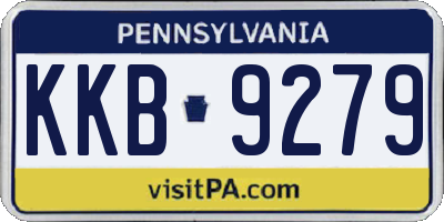 PA license plate KKB9279