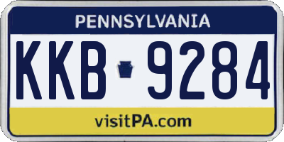PA license plate KKB9284