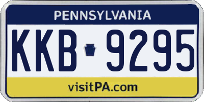 PA license plate KKB9295