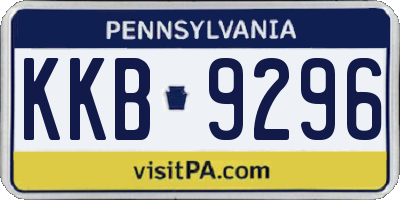 PA license plate KKB9296