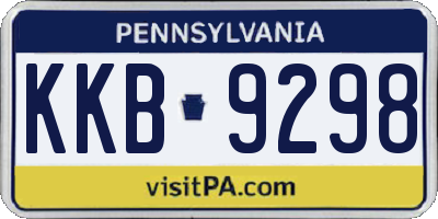 PA license plate KKB9298