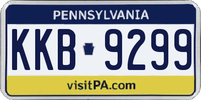 PA license plate KKB9299