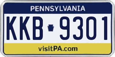 PA license plate KKB9301