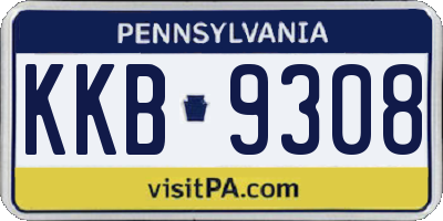 PA license plate KKB9308
