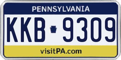 PA license plate KKB9309