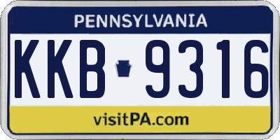 PA license plate KKB9316