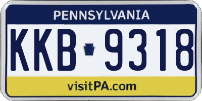 PA license plate KKB9318