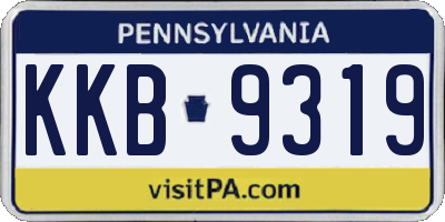 PA license plate KKB9319