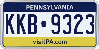 PA license plate KKB9323