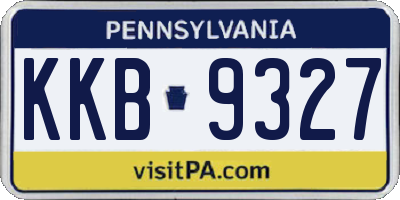 PA license plate KKB9327