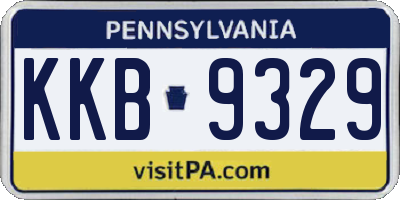 PA license plate KKB9329