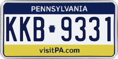 PA license plate KKB9331