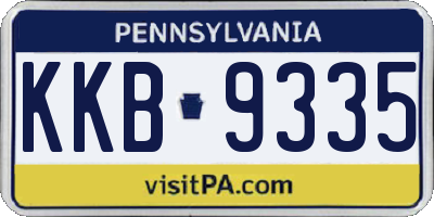 PA license plate KKB9335