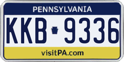 PA license plate KKB9336
