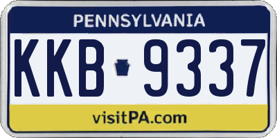 PA license plate KKB9337