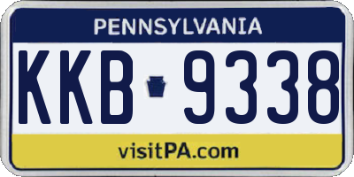 PA license plate KKB9338