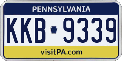 PA license plate KKB9339
