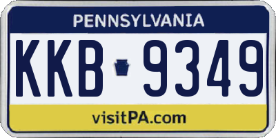 PA license plate KKB9349