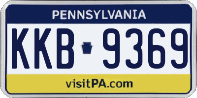 PA license plate KKB9369